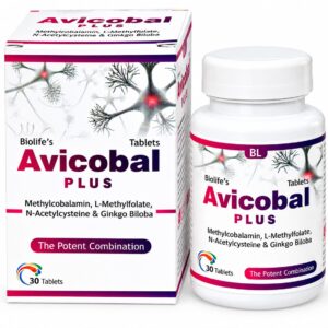 Avicobal Plus Tablets with Methylcobalamin L-Methylfolate NAC and Ginkgo Biloba – 30 Tablets